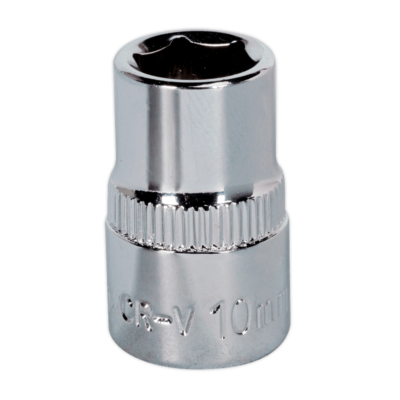 Sealey Sockets Individual 10mm 3/8"Sq Drive Fully Polished WallDrive® Socket-SP3810 5051747360488 SP3810 - Buy Direct from Spare and Square