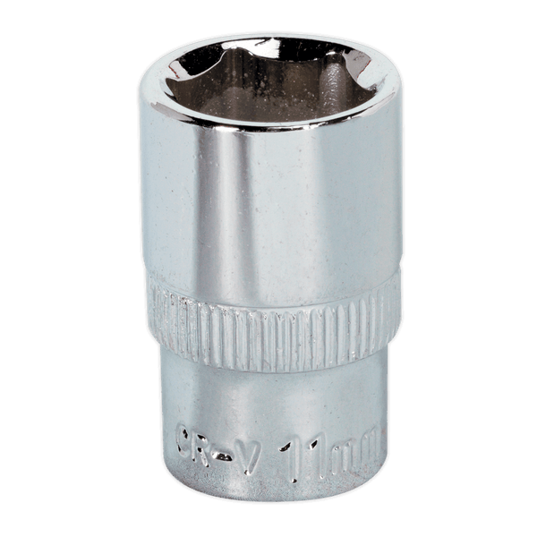 Sealey Sockets Individual 11mm 1/4"Sq Drive Fully Polished WallDrive® Socket-SP1411 5051747360969 SP1411 - Buy Direct from Spare and Square