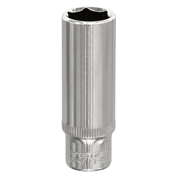 Sealey Sockets Individual 12mm 1/4"Sq Drive Fully Polished Deep WallDrive® Socket-SP1412D 5051747360990 SP1412D - Buy Direct from Spare and Square