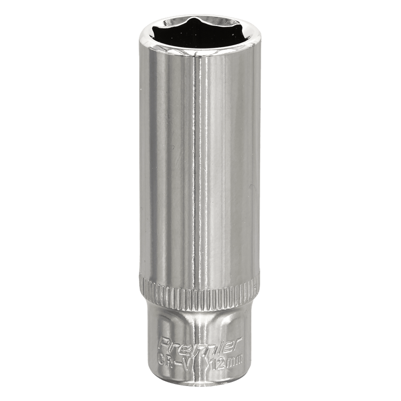 Sealey Sockets Individual 12mm 1/4"Sq Drive Fully Polished Deep WallDrive® Socket-SP1412D 5051747360990 SP1412D - Buy Direct from Spare and Square