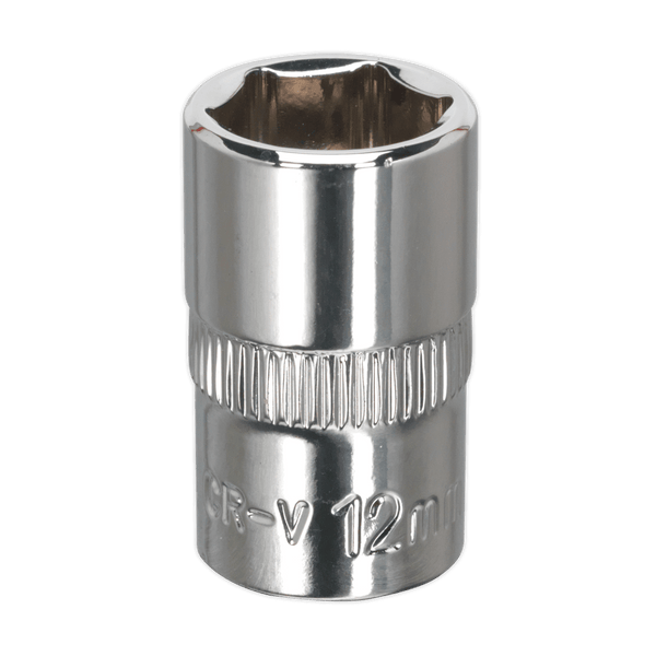 Sealey Sockets Individual 12mm 3/8"Sq Drive Fully Polished WallDrive® Socket-SP3812 5054511379471 SP3812 - Buy Direct from Spare and Square