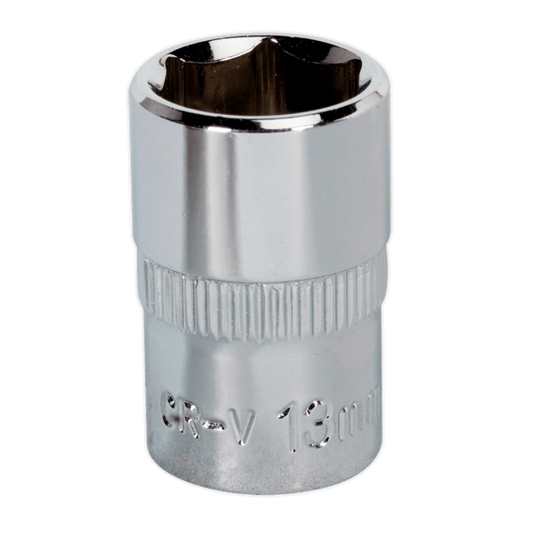 Sealey Sockets Individual 13mm 3/8"Sq Drive Fully Polished WallDrive® Socket-SP3813 5051747360556 SP3813 - Buy Direct from Spare and Square