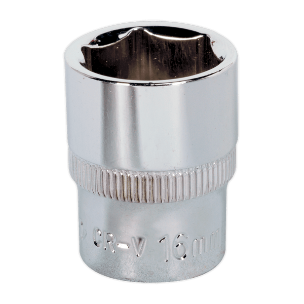Sealey Sockets Individual 16mm 3/8"Sq Drive Fully Polished WallDrive® Socket-SP3816 5051747360617 SP3816 - Buy Direct from Spare and Square