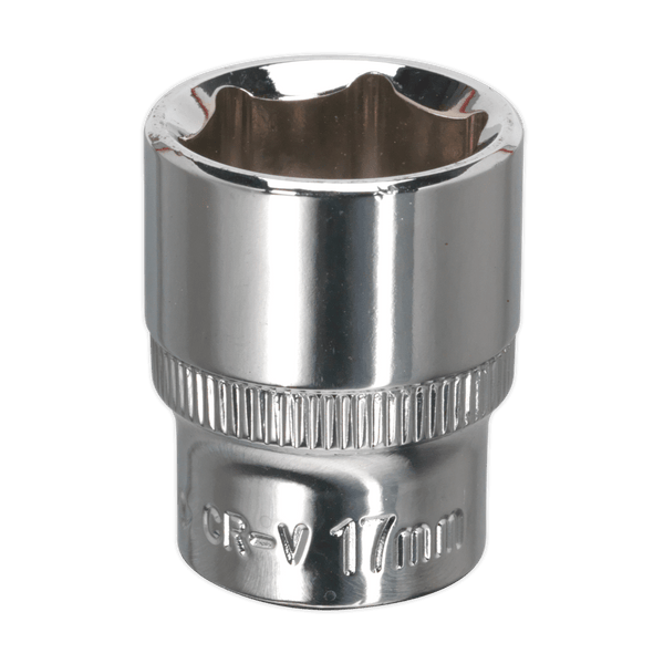 Sealey Sockets Individual 17mm 3/8"Sq Drive Fully Polished WallDrive® Socket-SP3817 5054511352788 SP3817 - Buy Direct from Spare and Square