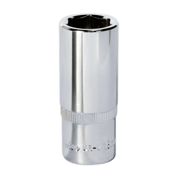 Sealey Sockets Individual 18mm 3/8"Sq Drive Fully Polished Deep WallDrive® Socket-SP3818D 5051747360716 SP3818D - Buy Direct from Spare and Square