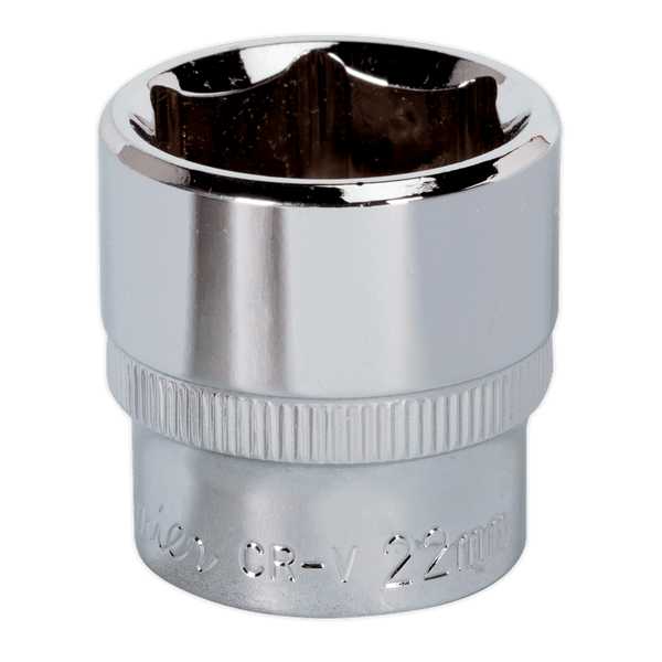 Sealey Sockets Individual 22mm 3/8"Sq Drive Fully Polished WallDrive® Socket-SP3822 5051747360778 SP3822 - Buy Direct from Spare and Square