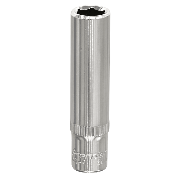 Sealey Sockets Individual 8mm 1/4"Sq Drive Fully Polished Deep WallDrive® Socket-SP1408D 5051747360907 SP1408D - Buy Direct from Spare and Square