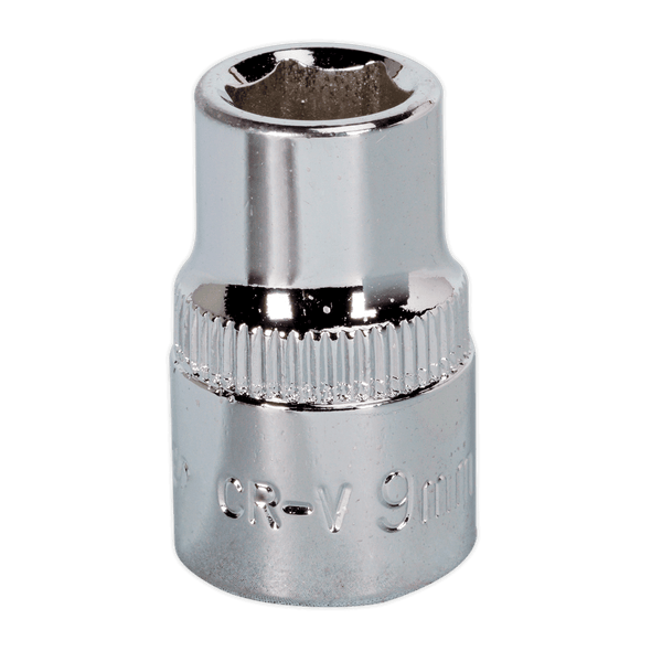 Sealey Sockets Individual 9mm 3/8"Sq Drive Fully Polished WallDrive® Socket-SP3809 5051747360464 SP3809 - Buy Direct from Spare and Square
