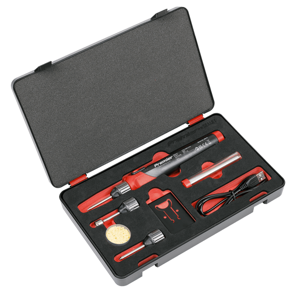 Sealey Soldering & Heating 30W Rechargeable Soldering Iron Kit-SDL11 5054511797268 SDL11 - Buy Direct from Spare and Square