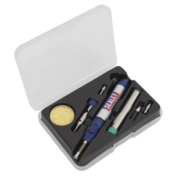 Sealey Soldering & Heating 7pc Micro Butane Torch Soldering Kit-AK2953 5024209107310 AK2953 - Buy Direct from Spare and Square