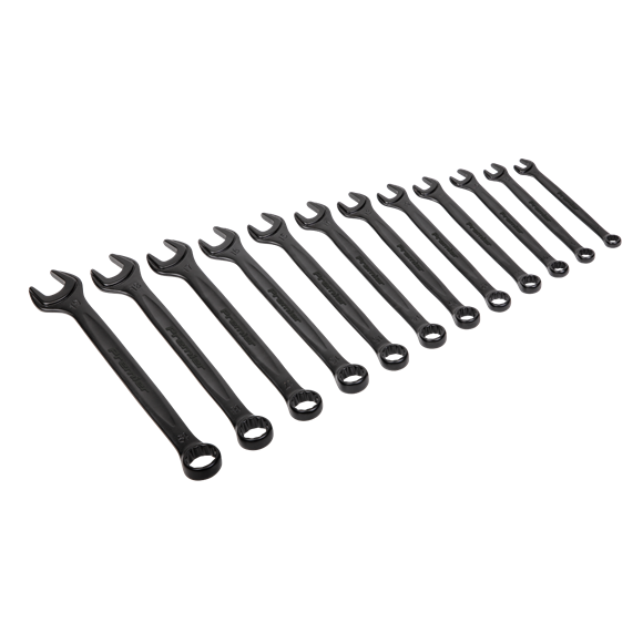 Sealey Spanner 12 Piece Black Series, Metric, Combination Spanner Set - Lifetime Guarantee AK63263B - Buy Direct from Spare and Square