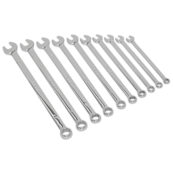 Sealey Spanners 10pc Extra-Long Combination Spanner Set-AK6310 5054511372649 AK6310 - Buy Direct from Spare and Square