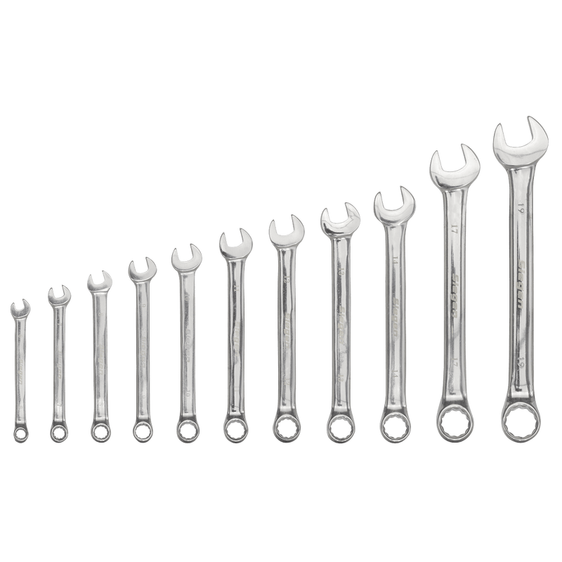 Sealey Spanners 11pc Combination Spanner Set-S0562 5024209802529 S0562 - Buy Direct from Spare and Square