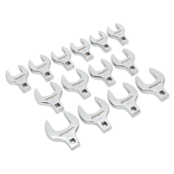 Sealey Spanners 14pc 1/2"Sq Drive Crow's Foot Spanner Set-S01109 5054511100686 S01109 - Buy Direct from Spare and Square
