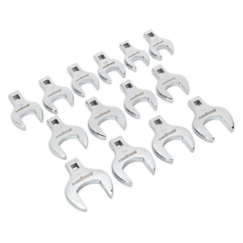 Sealey Spanners 14pc 1/2"Sq Drive Crow's Foot Spanner Set-S01109 5054511100686 S01109 - Buy Direct from Spare and Square