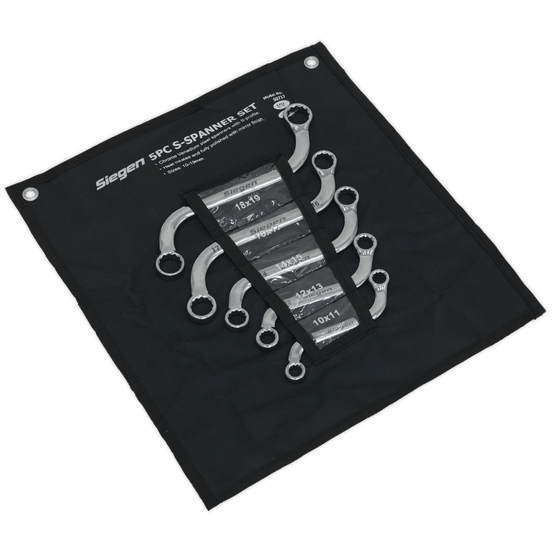 Sealey Spanners 5pc S-Spanner Set-S0717 5024209908092 S0717 - Buy Direct from Spare and Square