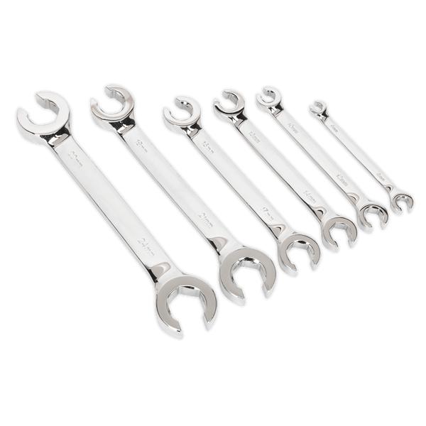 Sealey Spanners 6pc Flare Nut Spanner Set-S0767 5024209933971 S0767 - Buy Direct from Spare and Square