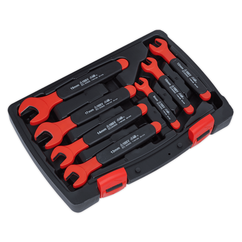 Sealey Spanners 7pc Insulated Open-End Spanner Set - VDE Approved-AK63171 5054511579802 AK63171 - Buy Direct from Spare and Square
