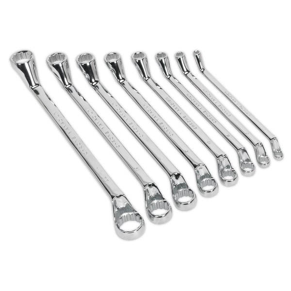 Sealey Spanners 8pc Deep Offset Ring Spanner Set-S0405 5024209841009 S0405 - Buy Direct from Spare and Square
