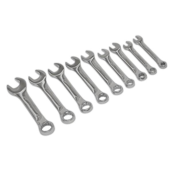 Sealey Spanners 9pc Stubby Combination Spanner Set-S01157 5054511253979 S01157 - Buy Direct from Spare and Square