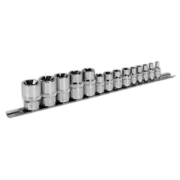 Sealey Specialised Bits & Sockets 14pc 1/4", 3/8" & 1/2"Sq Drive TRX-Star* Socket Set - E4-E24-AK618 5054511523829 AK618 - Buy Direct from Spare and Square