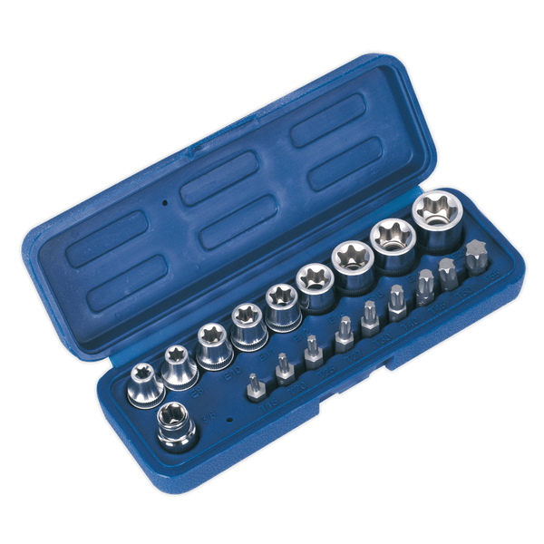 Sealey Specialised Bits & Sockets 19pc 3/8"Sq Drive TRX-Star* Socket & Bit Set-AK6191 5024209108003 AK6191 - Buy Direct from Spare and Square