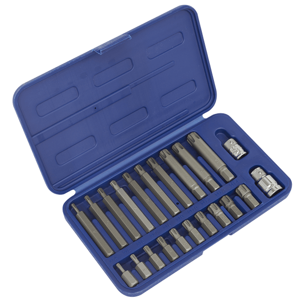Sealey Specialised Bits & Sockets 22pc 3/8" & 1/2"Sq Drive Ribe Set-SX105 5024209550505 SX105 - Buy Direct from Spare and Square