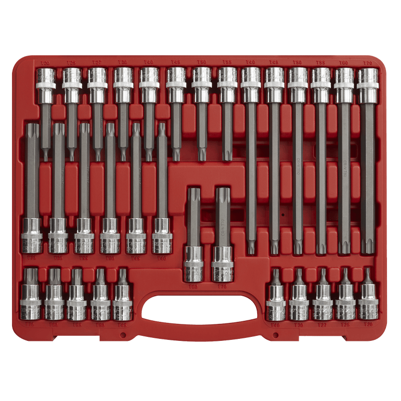 Sealey Specialised Bits & Sockets 32pc 1/2"Sq Drive TRX-Star* Socket Bit Set-AK2194 5024209709125 AK2194 - Buy Direct from Spare and Square