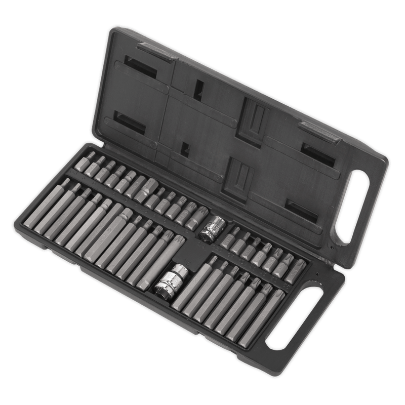 Sealey Specialised Bits & Sockets 40pc 3/8" & 1/2"Sq Drive TRX-Star*/Hex/Spline Bit Set-S0982 5051747742222 S0982 - Buy Direct from Spare and Square