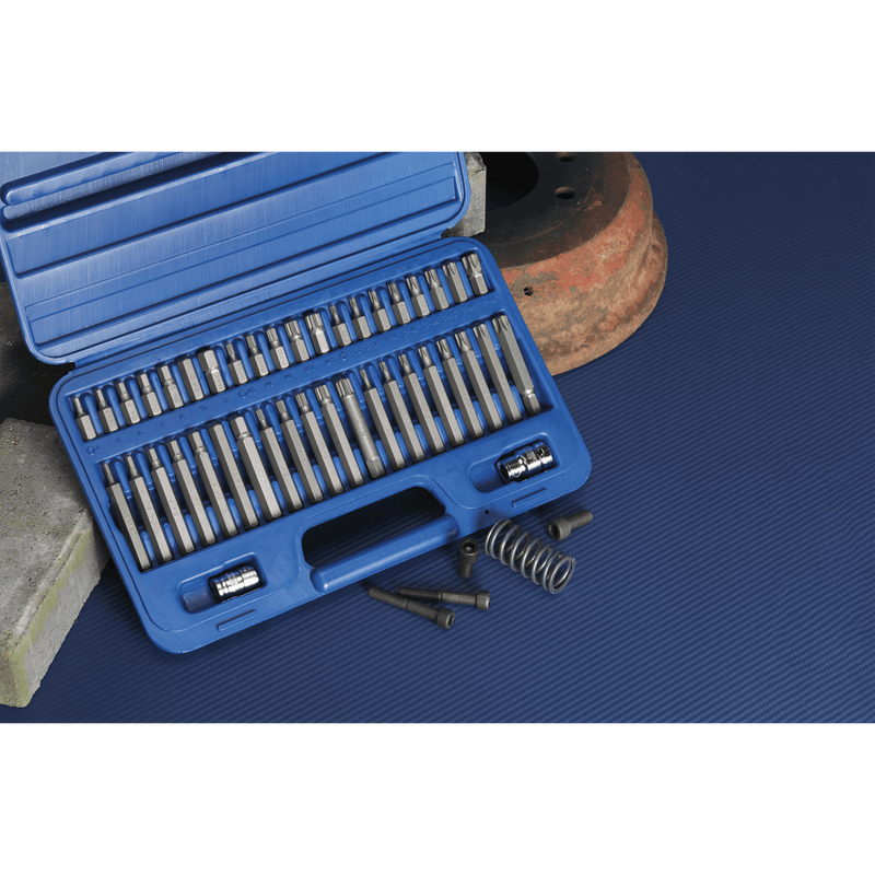 Sealey Specialised Bits & Sockets 42pc 3/8" & 1/2"Sq Drive TRX-Star*/Hex/Spline Bit Set-AK219 5024209095648 AK219 - Buy Direct from Spare and Square