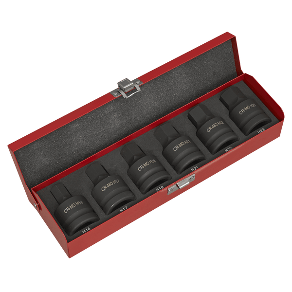 Sealey Specialised Bits & Sockets 6pc 3/4"Sq Drive Impact Hex Socket Bit Set-AK6217 5054630278389 AK6217 - Buy Direct from Spare and Square