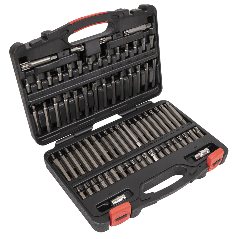 Sealey Specialised Bits & Sockets 74pc 3/8" & 1/2"Sq Drive TRX-Star*/Security TRX-Star*/Hex/Ribe/Spline Bit Set-AK21974P 5054511798340 AK21974P - Buy Direct from Spare and Square