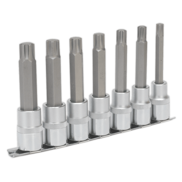 Sealey Specialised Bits & Sockets 7pc 1/2"Sq Drive Ribe Socket Bit Set-AK6235 5051747472211 AK6235 - Buy Direct from Spare and Square