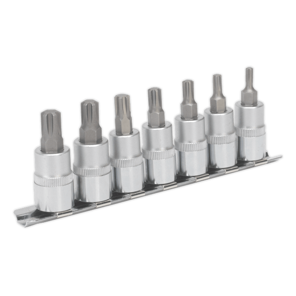 Sealey Specialised Bits & Sockets 7pc 3/8"Sq Drive Ribe Socket Bit Set-AK6232 5051747472167 AK6232 - Buy Direct from Spare and Square