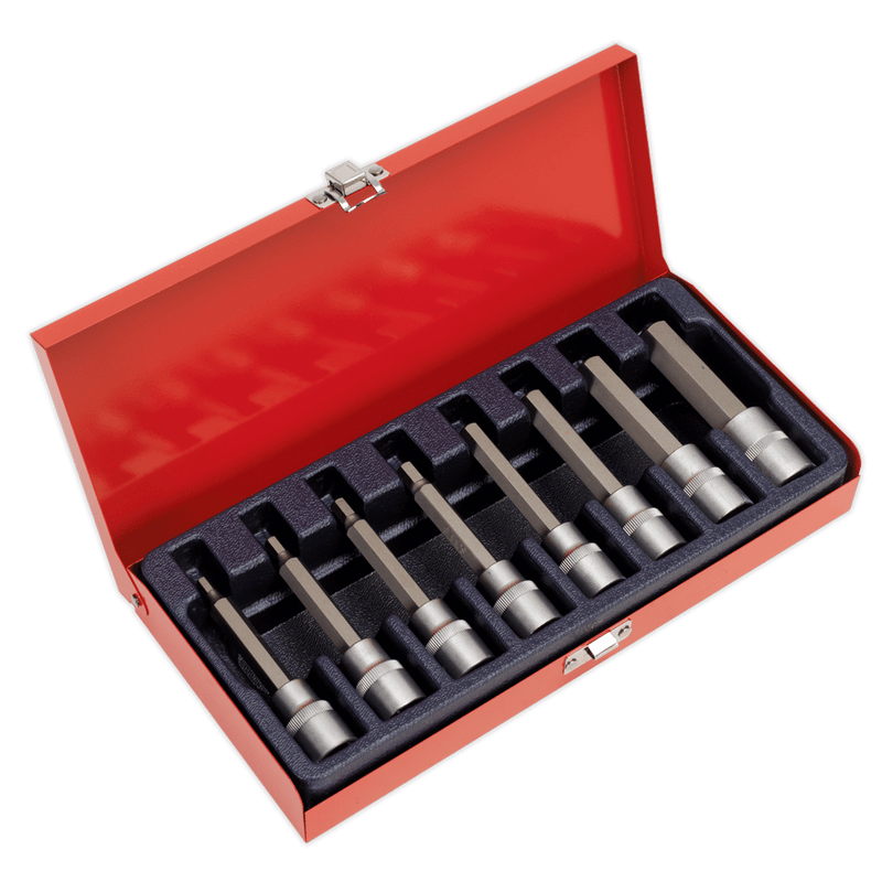 Sealey Specialised Bits & Sockets 8pc 1/2"Sq Drive Hex Socket Bit Set-AK9310 5024209350044 AK9310 - Buy Direct from Spare and Square