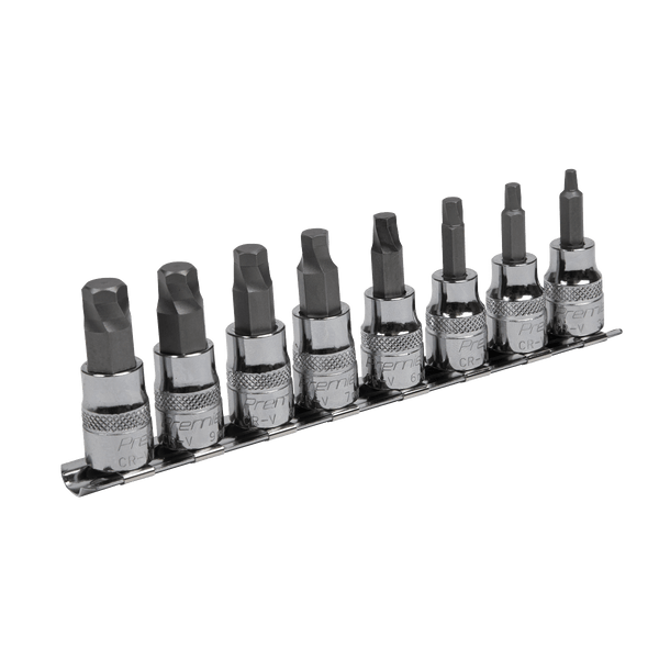 Sealey Specialised Bits & Sockets 8pc 3/8"Sq Drive Lock-On™ Hex Socket Bit Set-AK65601 5054511718836 AK65601 - Buy Direct from Spare and Square