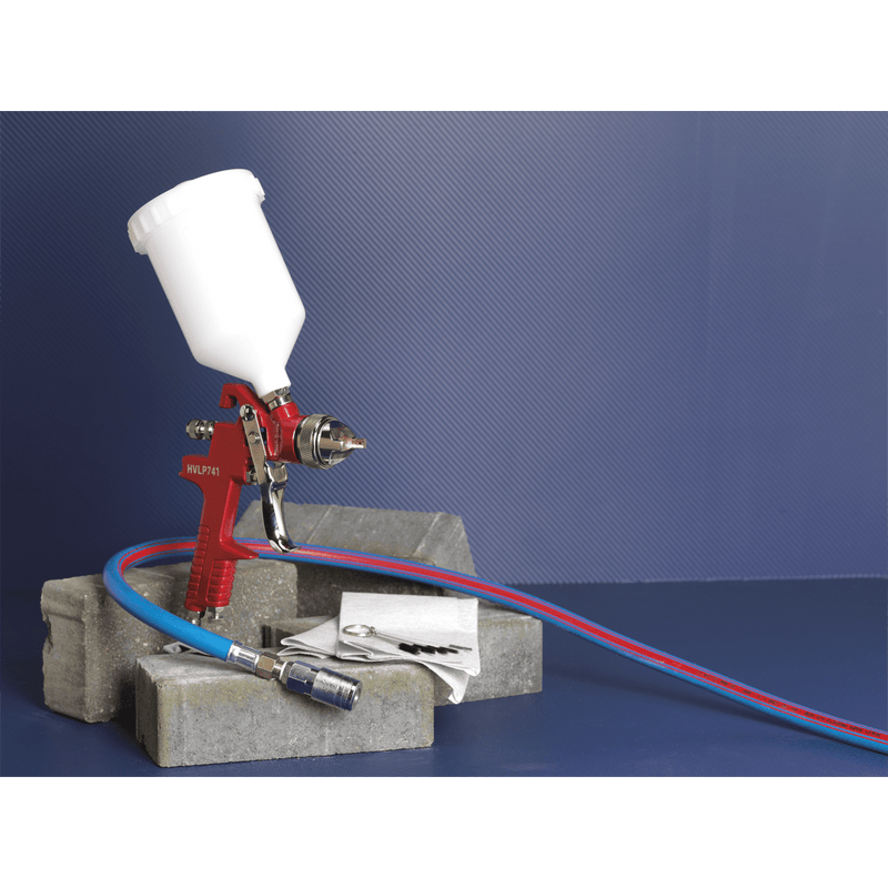 Sealey Spray Guns Workshop Series HVLP Gravity Feed Spray Gun - 1.3mm Set-Up-HVLP741 5024209930048 HVLP741 - Buy Direct from Spare and Square
