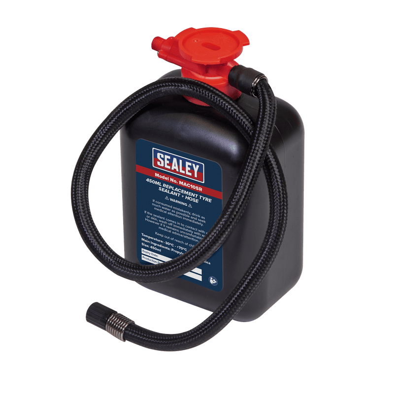 Sealey Steering, Hub & Suspension 450ml Replacement Tyre Sealant & Hose-MAC10SR 5054511759556 MAC10SR - Buy Direct from Spare and Square