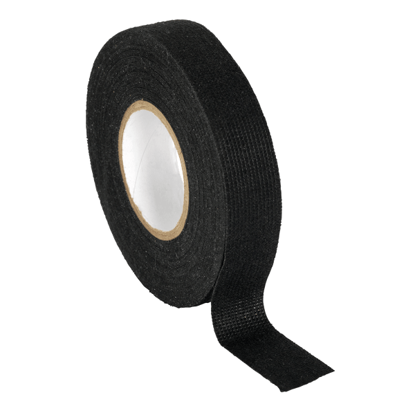 Sealey Tapes 19mm x 15m Fleece Tape - Black-FT01 5054511758696 FT01 - Buy Direct from Spare and Square