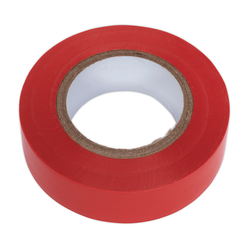 Sealey Tapes 19mm x 20m Red PVC Insulating Tape - Pack of 10-ITRED10 5054511013108 ITRED10 - Buy Direct from Spare and Square
