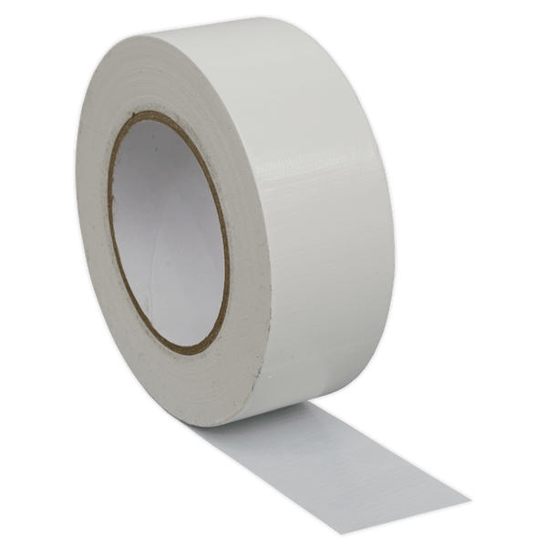 Sealey Tapes 50mm x 50m White Duct Tape-DTW 5054511576337 DTW - Buy Direct from Spare and Square