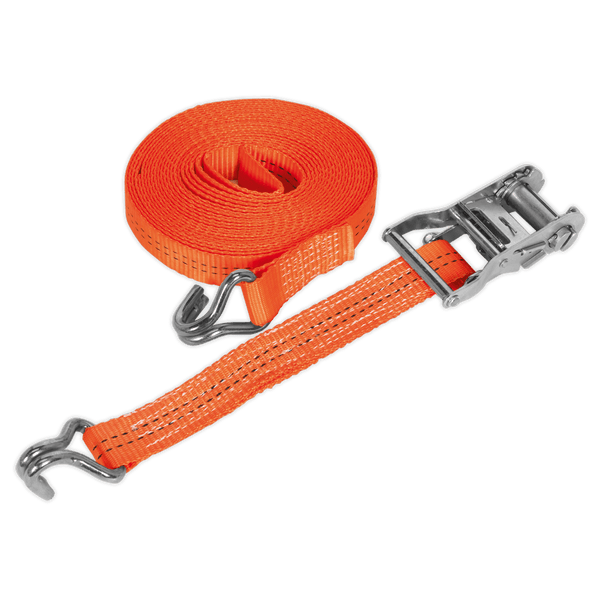 Sealey Tie Downs 35mm x 10m Polyester Webbing Ratchet Strap 2000kg Breaking Strength-TD2010J 5051747807280 TD2010J - Buy Direct from Spare and Square