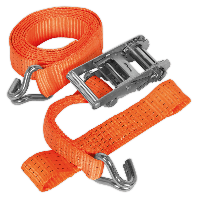 Sealey Tie Downs 50mm x 3m Alloy Wheel Car Transporter Ratchet Strap 5000kg Breaking Strength-TDRWA 5051747807488 TDRWA - Buy Direct from Spare and Square