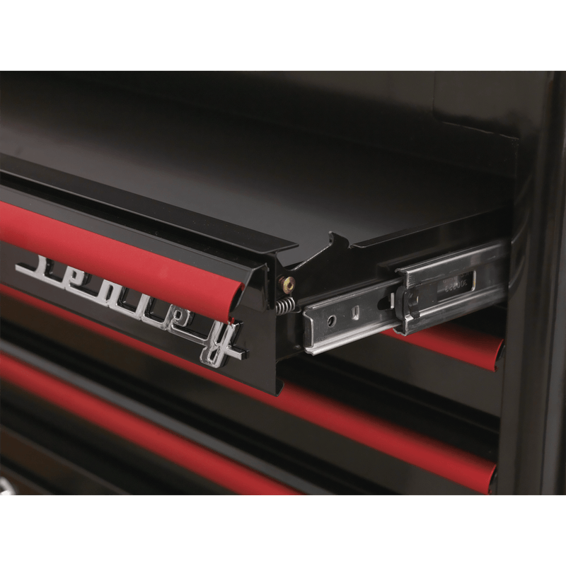 Sealey Tool Chests 2 Drawer Retro Style Mid-Box - Black with Red Anodised Drawer Pulls-AP28102BR 5054511105810 AP28102BR - Buy Direct from Spare and Square