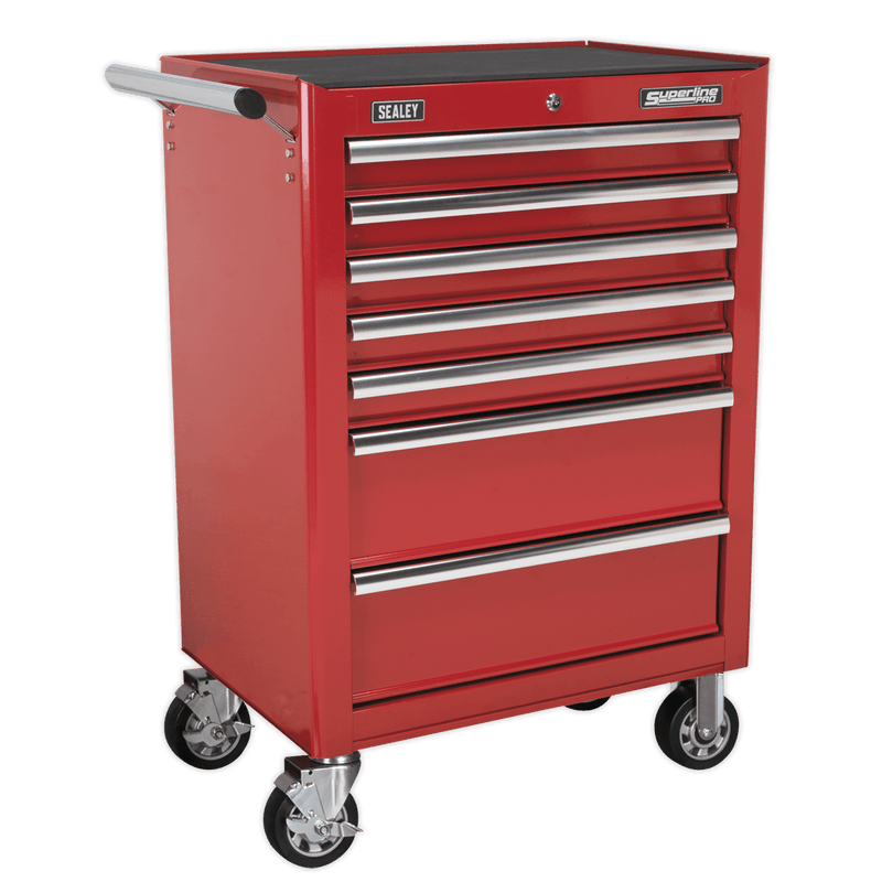 Sealey Tool Chests 7 Drawer Rollcab with Ball-Bearing Slides - Red-AP26479T 5051747446052 AP26479T - Buy Direct from Spare and Square