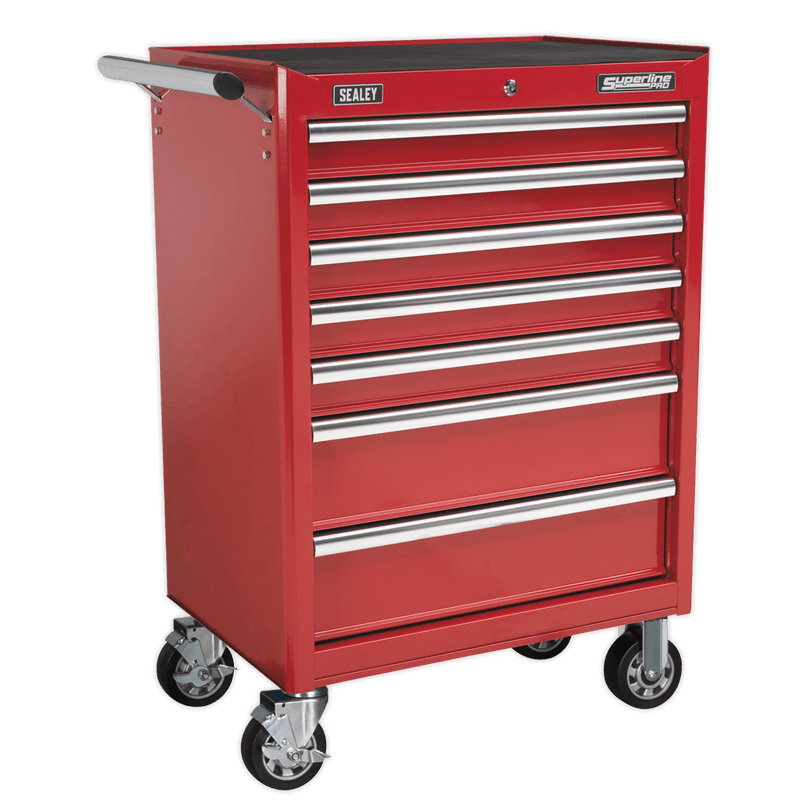 Sealey Tool Chests 7 Drawer Rollcab with Ball-Bearing Slides - Red-AP33479 5051747470620 AP33479 - Buy Direct from Spare and Square