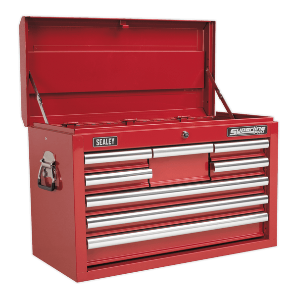 Sealey Tool Chests 8 Drawer Topchest with Ball-Bearing Slides - Red-AP33089 5051747470521 AP33089 - Buy Direct from Spare and Square