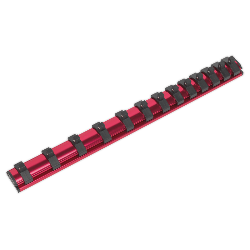 Sealey Tool Storage 1/4"Sq Drive Magnetic Socket Retaining Rail with 13 Clips-AK27082 5051747784086 AK27082 - Buy Direct from Spare and Square