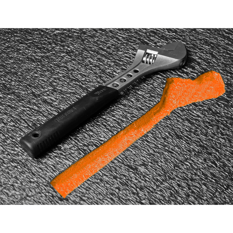 Sealey Tool Storage 1200 x 550 x 50mm Easy Peel Shadow Foam® Orange/Black-SF50OR 5054630028496 SF50OR - Buy Direct from Spare and Square