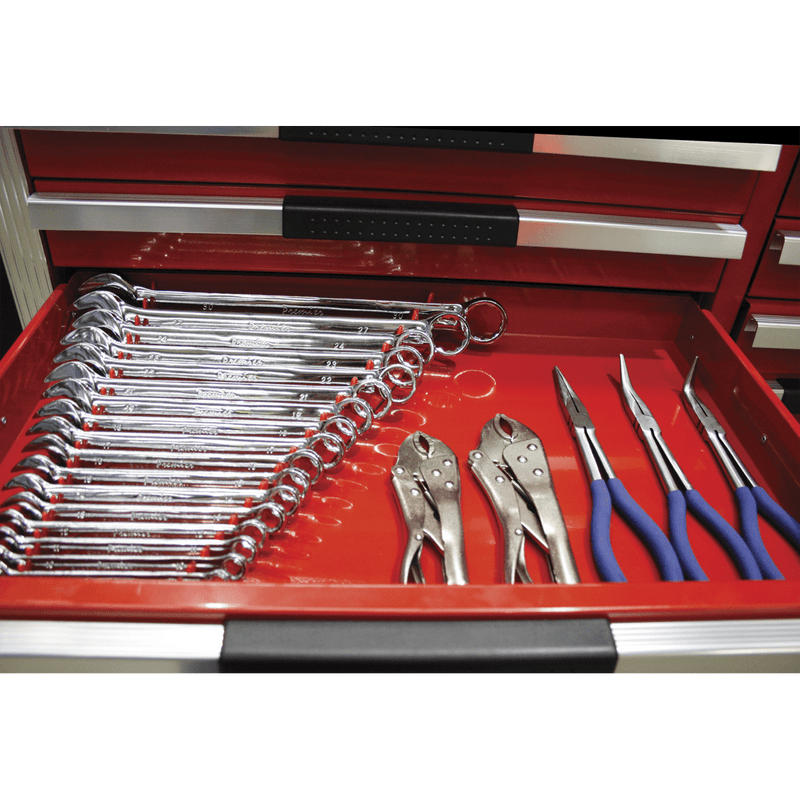 Sealey Tool Storage 2pc Magnetic Sharks Teeth Spanner Rack - Capacity 20 Spanners-WR02 5051747504103 WR02 - Buy Direct from Spare and Square